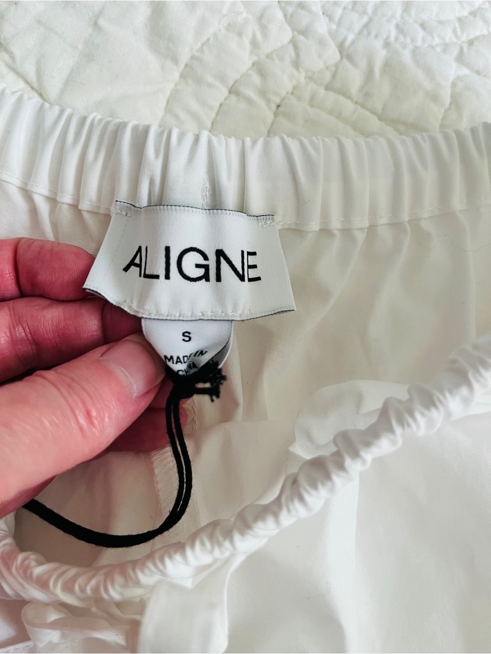 NWT ALIGNE for Anthropologie White Eyelet Lace Trim Tie Waist Shorts Size M - Picture 5 of 11